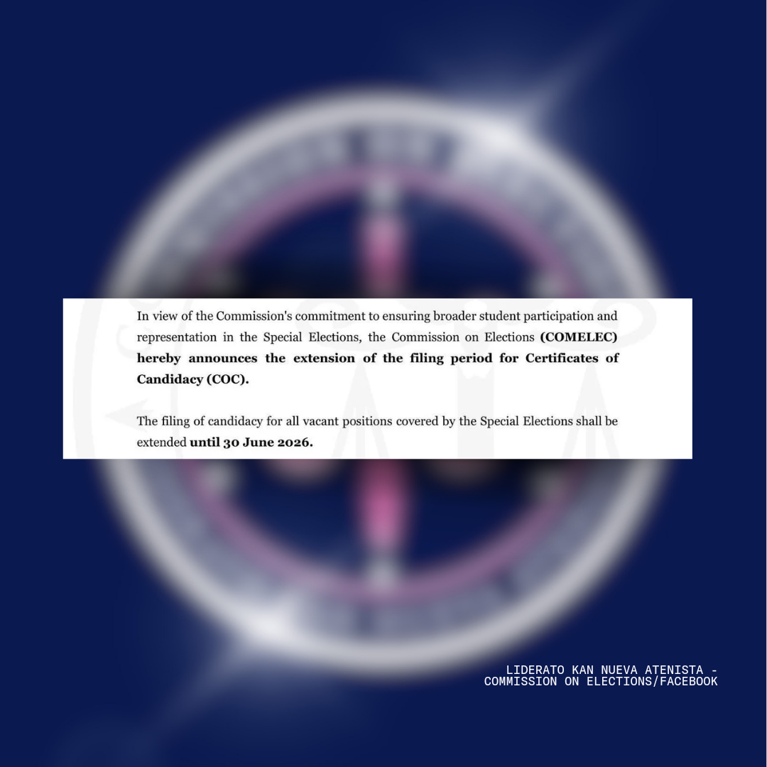 Lideratos-COMELEC pushes Special Elections COC filing period in unprecedented second extension
